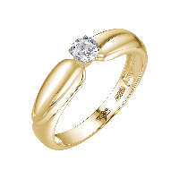 Кольцо из жёлтого золота с бриллиантом
