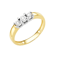 Кольцо из жёлтого золота с бриллиантами